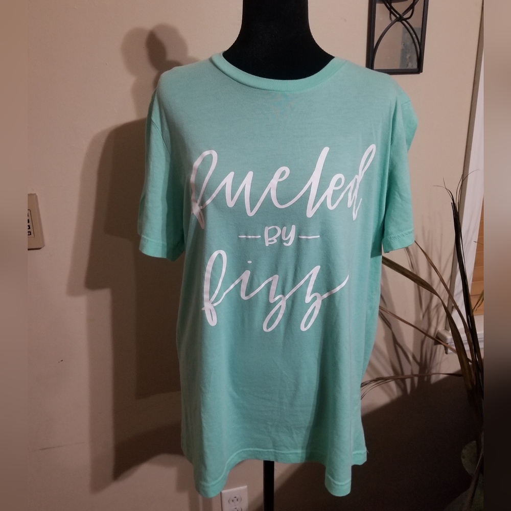 Bella Canvas Mint Green Short Sleeve Tee with White Script